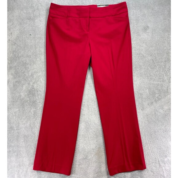 Worthington Pants - Worthington Dress Pants Women 14 Petite Red Stretch Modern Fit Formal Trousers